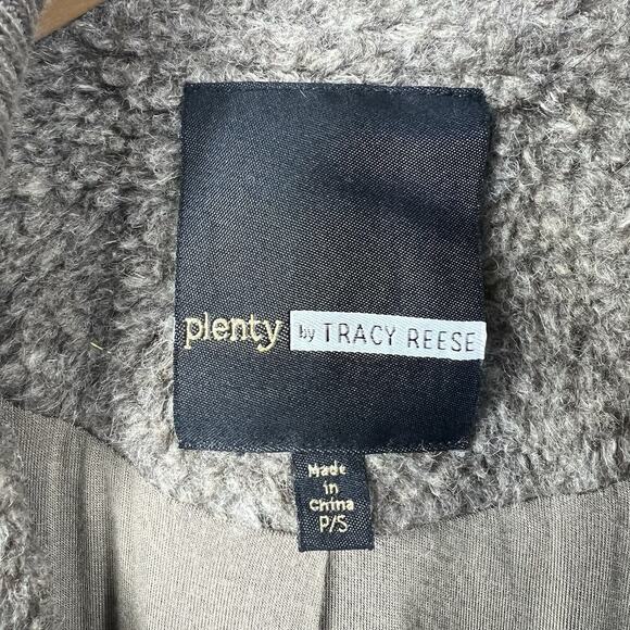 Plenty by Tracy Reese Taupe Sherpa Wool Blend Mohair Jacket Coat Sz P/S - Picture 11 of 16